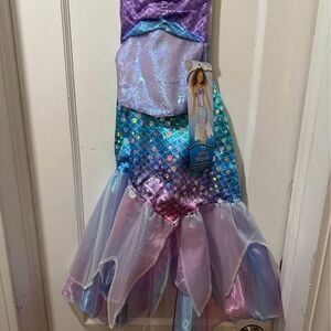 NEW Disney Little Mermaid Ariel 2pc Mermaid Deluxe Multicolored Fashion Dress